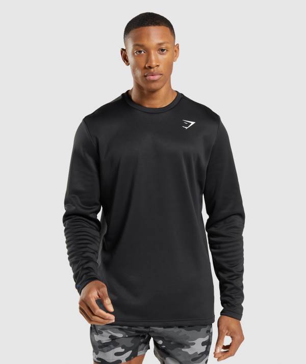 Panske Mikiny Gymshark Arrival Crew Čierne | KC3086194